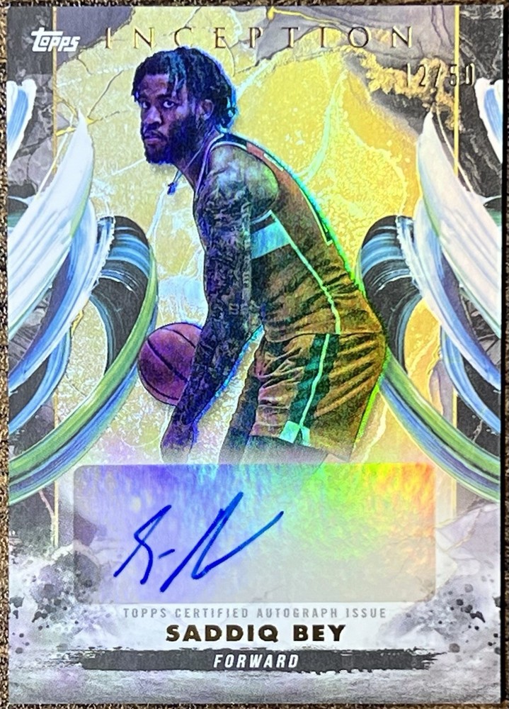 Saddiq Bey 2024-25 Topps Inception Gold Auto #12/50 Washington Wizards #AC-SB