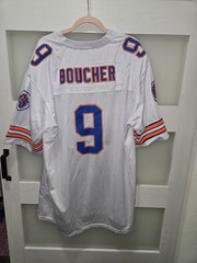 Mud Dogs Boucher #9 Bourbon Bowl Football Jersey XXXL White Blue Orange