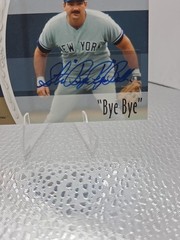 2006 Fleer Greats NICKNAME SP STEVE BALBONI AUTO INSCRIBED “BYE BYE” YANKEES SEE