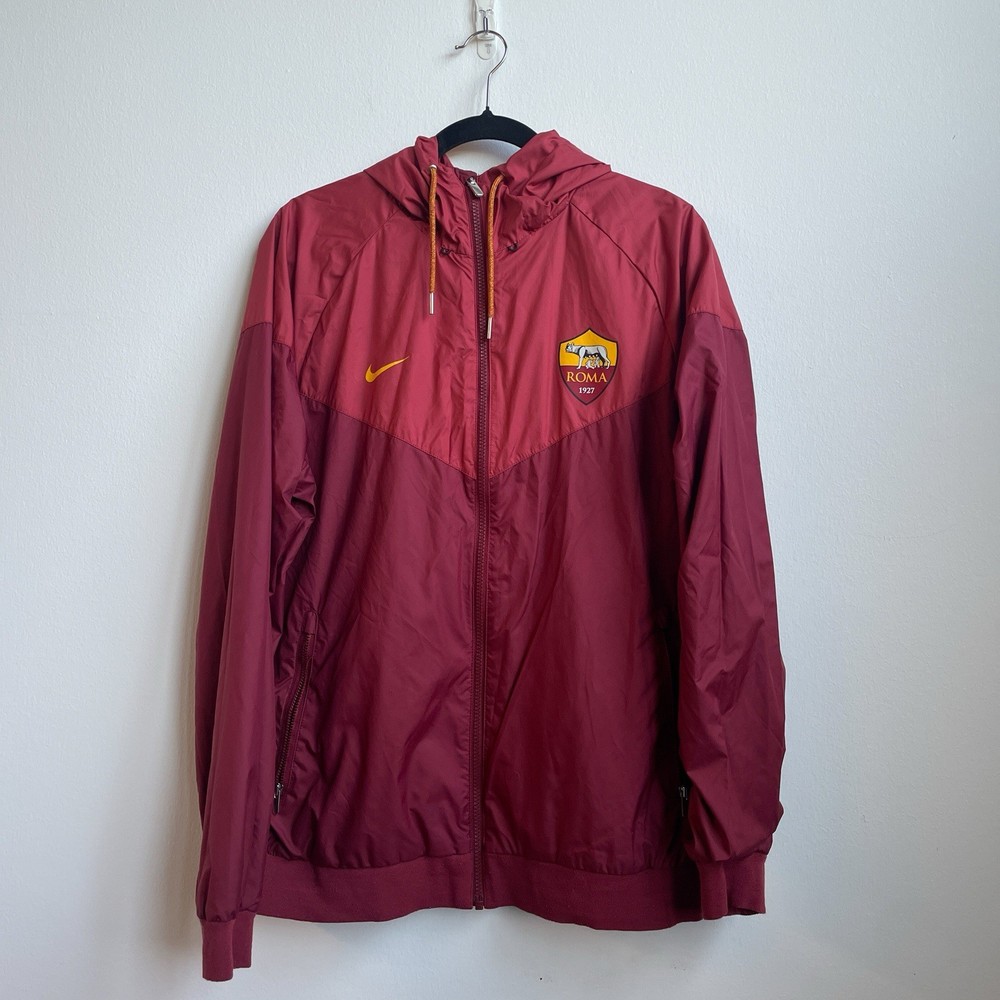 Nike 2018-2019 AS Roma Authentic Windrunner Track Rain Jacket Team Red Men’s L