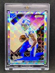 Amon-ra St. Brown RARE ROOKIE CHECKER FOIL REFRACTOR INVESTMENT CARD SP LIONS