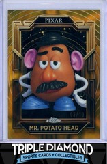2025 Topps Pixar Gold #4 Mr. Potato Head Gold Lava Etch Refractor #03/10 B313