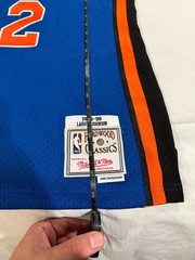 New SZ M Replica Mitchell & Ness Hardwood Classics Larry Johnson New York Knicks