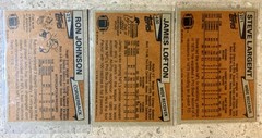 Topps 1981 Topps NFL 3-Card Lot Ron Johnson Lofton Largent #278 #430 #271