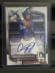 Eduardo Quintero 2025 Bowman Chrome Mega Box Mojo Refractor Auto #BMA-EQ DODGERS