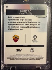 2025-26 White Checker /60 Topps Finest UEFA Club #95 Robinio Vaz – AS Roma RC