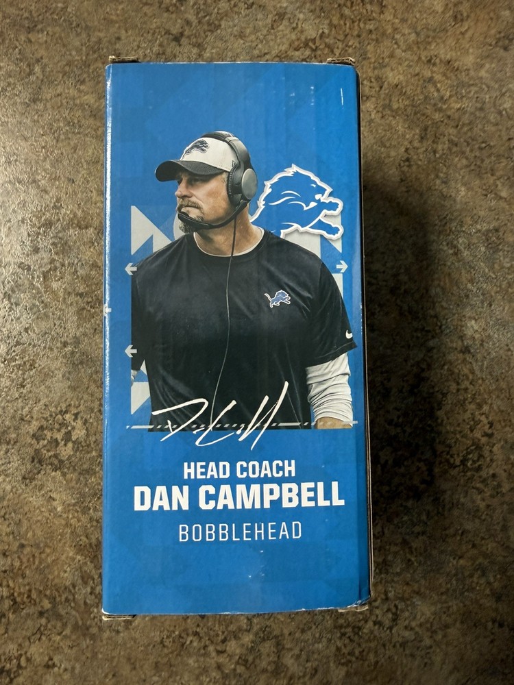 Dan Campbell Detroit Lions Head Coach Bobblehead SGA Ford Field Giveaway