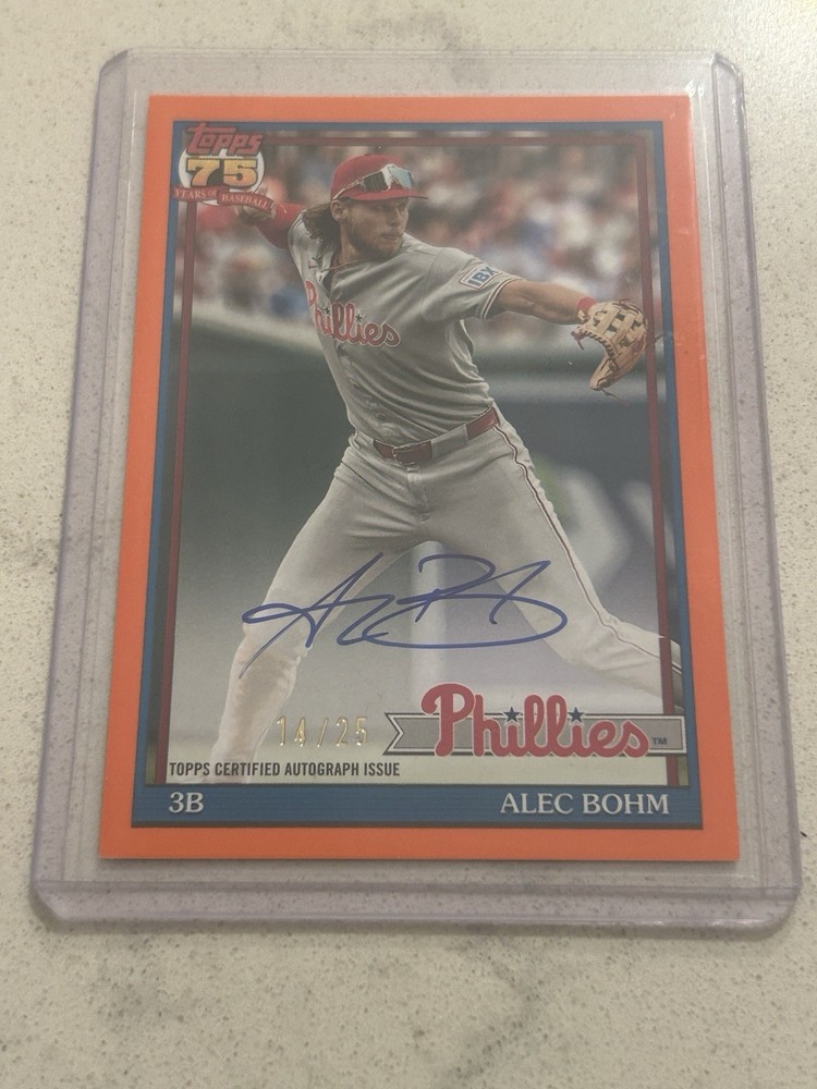 2026 Topps Series 2 1991 Alec Bohm Orange Border Auto 14/25