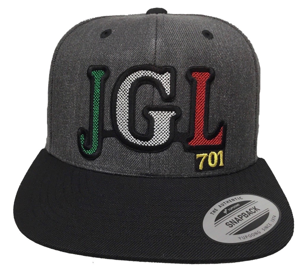 JGL EL CHAPO GUZMÁN HAT DARK GRAY BLACK SNAPBACK MEXICO LOGO FEDERAL