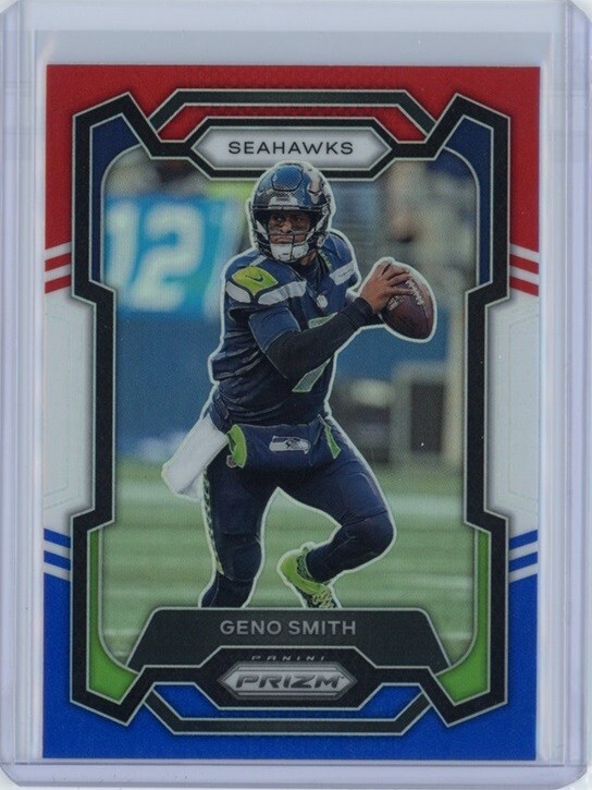 GENO SMITH 2023 Panini Prizm Red White Blue RWB #258 Seahawks