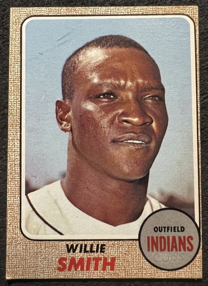 1968 TOPPS HIGH # WILLIE SMITH (CLEVELAND INDIANS) #568 « CUBS » PRINTED ON FRONT