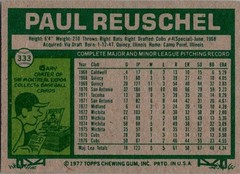 1977 Topps – Paul Reuschel #333 (RC)