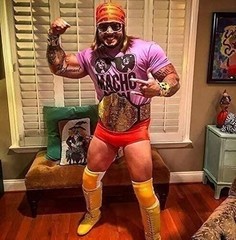 Macho Man Randy Savage Orange Print Bandana New