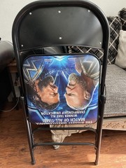 WWE WrestleMania Folding Chair Blue/Black Brock Lesnar vs Roman Reigns