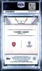 2024-25 TOPPS REVERENCE UEFA CLUB COMPETITIONS GREEN THIERRY HENRY 37/99 PSA 9