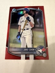 2025 Bowman Draft Jake Cook Chrome Red Refractor 4/5 *Read*
