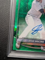 Josue Briceno 2025 Bowman Sapphire Chrome 1st Auto #CPS-JB Green /99 PSA 9