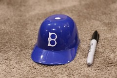 1938- 1955 Brooklyn Dodgers Robinson Vintage Stadium Ice Cream Helmet Sundae Cap