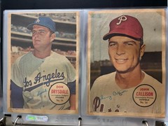 1967 Topps – Poster Inserts Lot of 33 Mickey Mantle, Hank Aaron, Willie Mays Etc