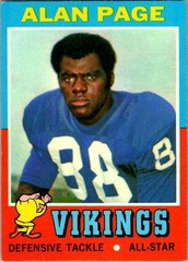1971 Topps #71 Minnesota Vikings HOF Alan Page Football Card EX