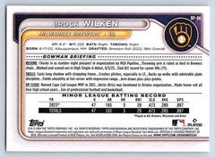 BROCK WILKEN BREWERS RC 1st card 2024 BOWMAN PROSPECTS #BP-86