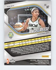 2025 Panini Prizm WNBA #92 Angel Reese White Seismic Prizms Chicago Sky