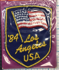 1984 SUMMER OLYMPICS LOS ANGELES XXIII OLYMPIC GAMES VINTAGE 2.75&Prime; SHIELD PATCH
