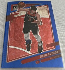2021-22 Donruss Optic Basketball Deni Avdija Washington Wizards Blue Velocity 92