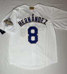 Los Angeles Dodgers Enrique &lsquo;Kike&rsquo; Hernandez #8 Woman&rsquo;s Gold Collection Jersey