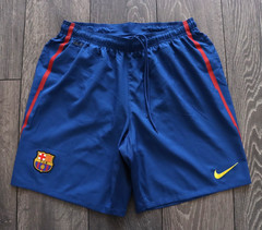 NIKE BARCELONA 2011/12 HOME FOOTBALL SOCCER SHORTS 419883-486 MEN&rsquo;S SIZE XL BLUE
