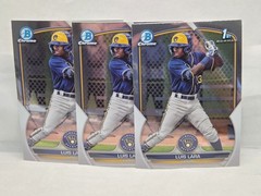 (3) 2023 Bowman Chrome Luis Lara BCP-100 Brewers