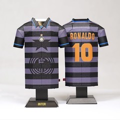 Retro Inter Metal Football Shirt Personalised Serie A 1997/98 Alloy Third Kit 18
