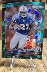 2025 Panini Prizm – Willis McGahee #45 Green Cracked Ice Buffalo Bills
