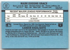 1988 DONRUSS #40 MARK GRACE CHICAGO CUBS RC