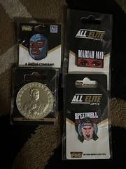 4 Pro Wrestling Crate Pins Lot Bundle Aew Wwe Njpw Ring Of Honor Wrestling