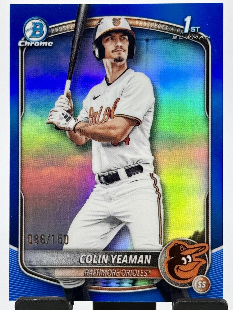 2025 Bowman Draft #BDC-47 Colin Yeaman Chrome Blue Refractor #/150