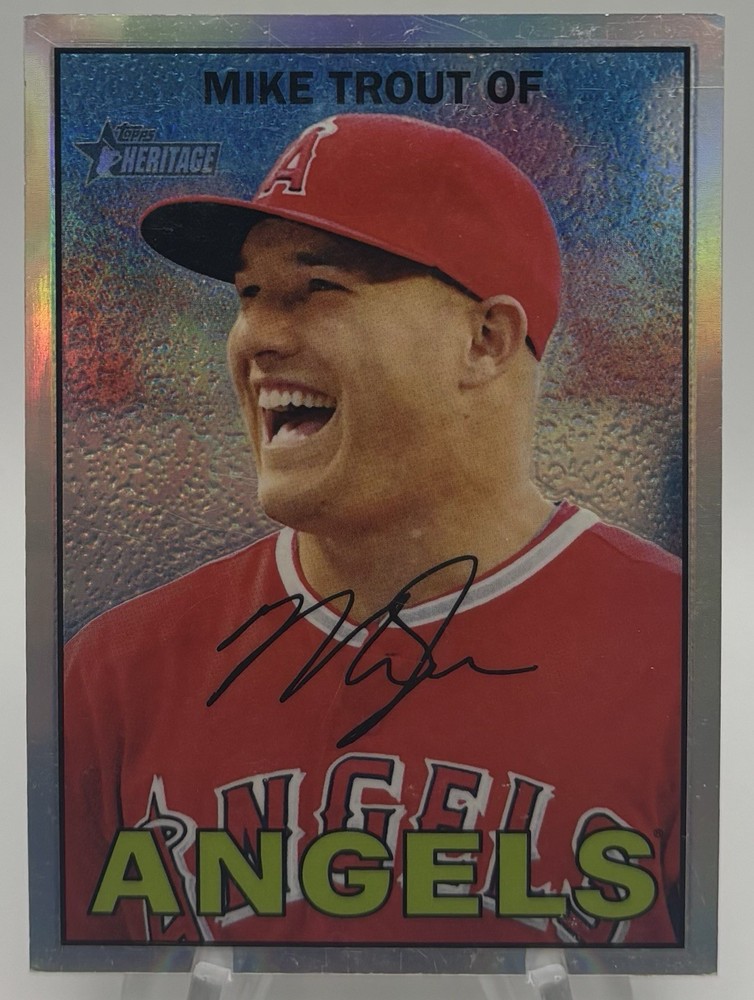 Mike Trout 2016 Topps Heritage Chrome Refractor 272/567 LA Angels #THC-500