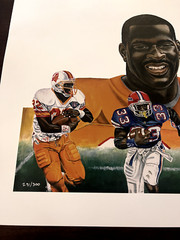 Errict Rhett Bucs Autographed Lithographed Rare Poster #291 of 300 19×24 Inches