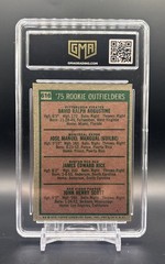 1975 Topps Rookie Outfielders #616 Augustine/Mangual/Rice/Scott – Graded GMA 6