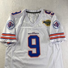 The Waterboy Bobby Boucher #9 Adam Sandler Bourbon Bowl 50th Anniv Jersey M
