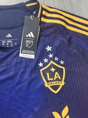 Adidas LA Galaxy Authentic Jersey Mens 2XL Quarter Note Away HEAT.RDY MLS NWT