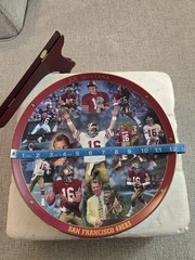 Danbury Mint Joe Montana Large 12 Inch Career Statistics Plate # AC- 7851……