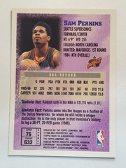 1996-97 Finest #76 Sam Perkins B ~ Seattle Supersonics
