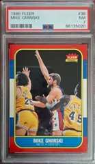 1986 Fleer Mike Gminski #38 PSA 7 NM