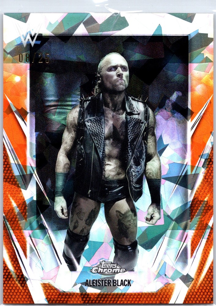 2026 Topps Chrome Sapphire Edition WWE #28 Aleister Black Orange #/25