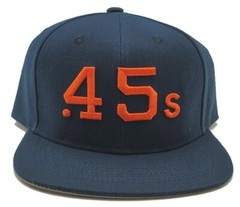 Houston Colt .45s Astros New Royal Retros CSTM Blue Orange Era Snapback Hat Cap