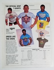 Sergeant Slaughter 1984 WWF Program USA FLAG PINUP front Merchandise ad back WWE