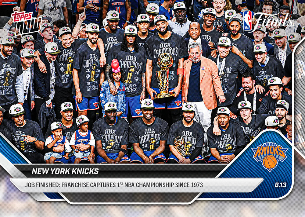 2025-26 Topps Now NBA 341 New York Knicks 1st Title Championship Since 1973
