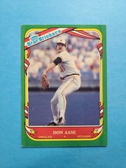 DON AASE 1987 FLEER STAR STICKERS BASEBALL CARD # 1 G9018