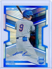 2023 Panini Elite Extra Edition AJ EWING RC Blue Aspirations AUTO Autograph /91